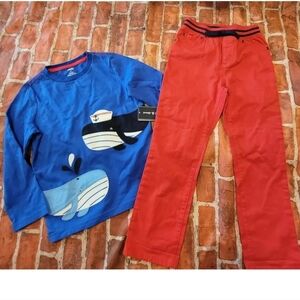 Gymboree Boys Set Sz 5t Whale Sailor 5t Nwt Nwot